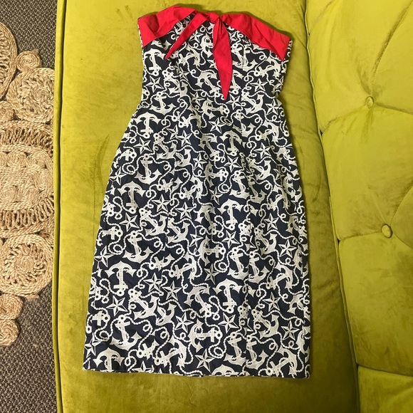 Vintage Betsey Johnson Nautical Dress Size 0 - Picture 4 of 5